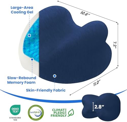 Knee Pillow for Side Sleepers, Gel Memory Foam Sciatic Pillow - Image 2