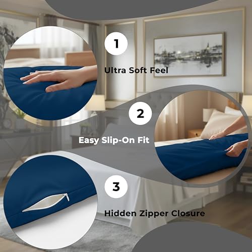 ROYALE LINENS Microfiber Body Pillow Cover - Image 5