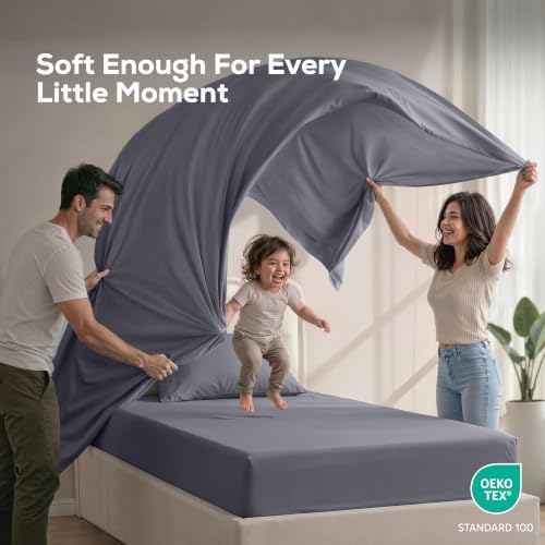 Twin XL Sheets Set, 3 Pieces 16" Deep Pocket Hotel Luxury Bed Sheets - Image 5