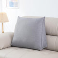 Triangular Reading Pillow with Side Pocket, Backrest Support Cushion by Unknown