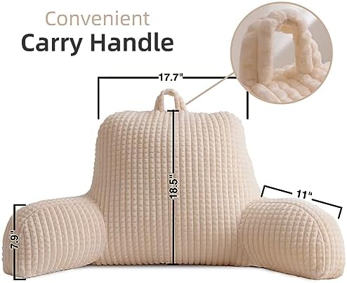 A Nice Night Ivory 18.5" Bed Wedge Reading Pillows - Image 2