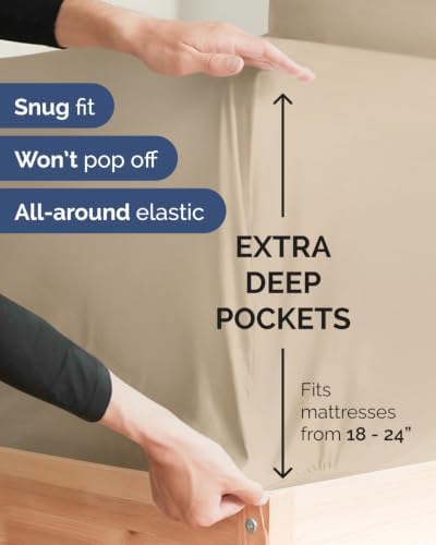 CGK Linens 2 Pack Extra Deep Queen Fitted Sheets - Image 2