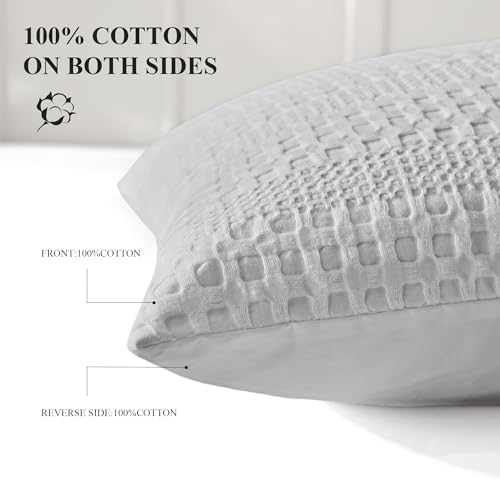 100% Coton Waffle Weave Body Pillow Pillowcase 1 Pack, Ultra Soft Aesthetic - Image 2