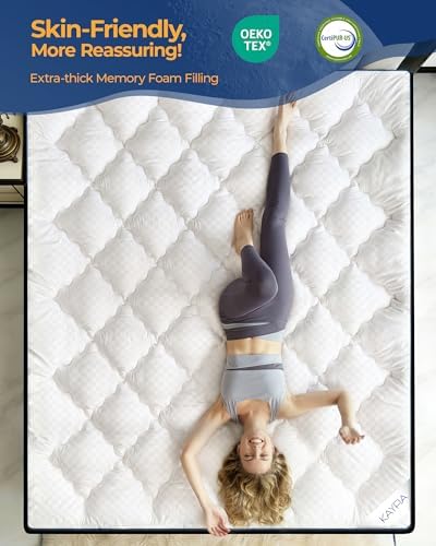 Kayfia 3 Inch TwinXL Memory Foam Mattress Topper - Image 3