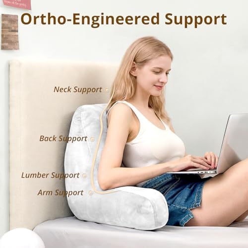Sasttie Reading Pillow for Bed, Back Pillow for Sitting Up - Image 2