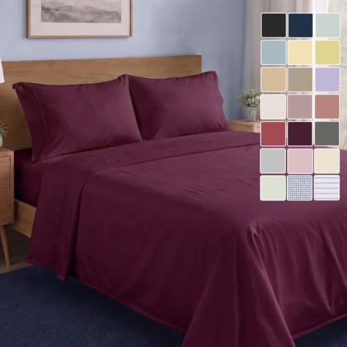 LANE LINEN Queen Size Bed Sheets 100% Organic Cotton 4pc by LaneLinen