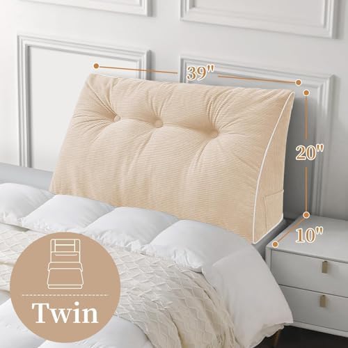 Sasttie Headboard Pillow Twin/Twin XL, Wedge Pillow Headboard - Image 5