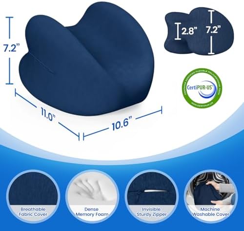 Knee Pillow for Side Sleepers, Memory Foam Leg Pillow - Image 5