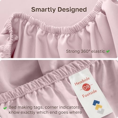 Soft Natural 100% Cotton Sateen Twin Bed Fitted Sheet - Image 5