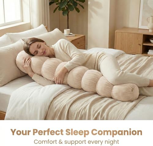 Pat. Pend. Long Body Pillow for Adults, 47 Inch - Image 4
