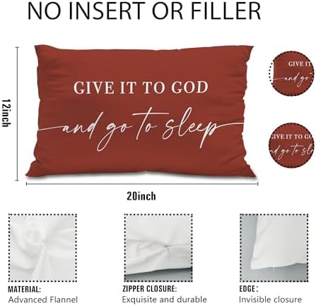 Knibeo Give It to God and Go to Sleep, Decorative Pillows Covers - Image 6