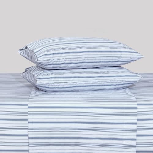 Feather & Stitch 100% Cotton Sateen 500 TC Queen Size Bed Sheet Set - Image 4