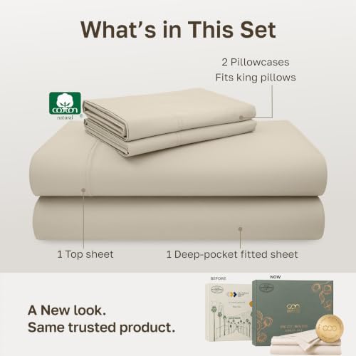 California Design Den 600 Thread Count King Size Cotton Sheets Set - Image 3