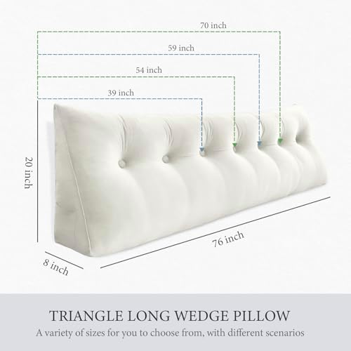 Bed Wedge Headboard Pillow King Bedrest Reading Pillow - Image 4