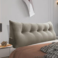 Bed Wedge Headboard Pillow Queen Bedrest Reading Pillow, Light Tan by Bncktrd