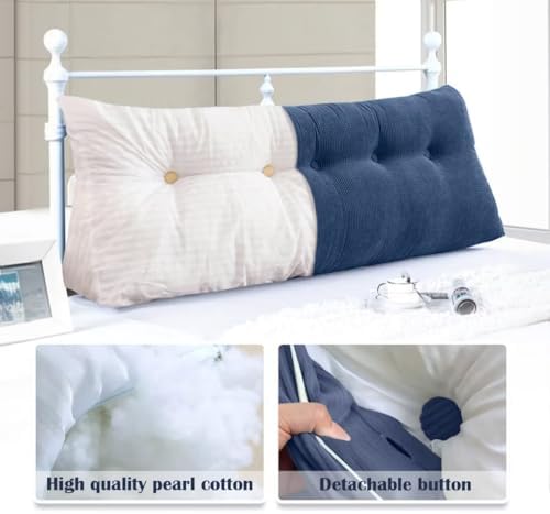 Triangular Reading Bed Rest Pillow Large Bolster Cushion Headboard Backrest - Image 4