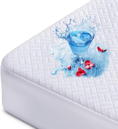 Hanherry 100% Waterproof Mattress Protector California King Size, Mattress by Hanherry