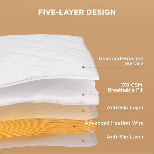 Bedsure Heated Mattress Pad Queen, Cozy Bed Warmer - Image 5