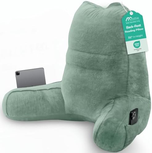 Sasttie Reading Pillow for Bed, Back Pillow for Sitting Up by SASTTIE