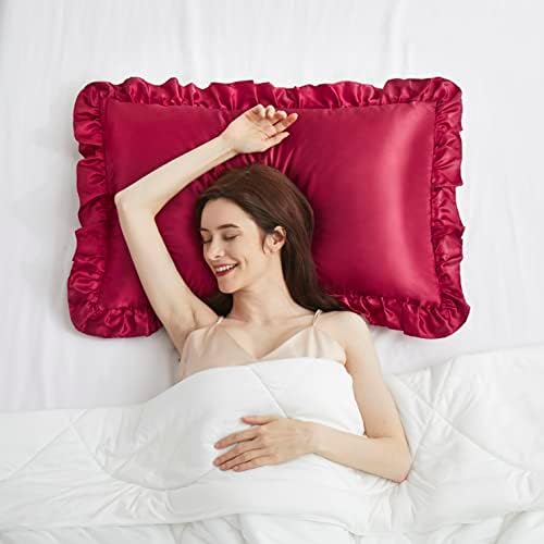 Silky Satin Ruffled Pillow Cases - Image 7