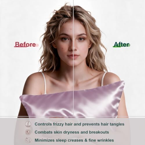 LYSHIN Silk Pillow Cases 2 Pack Standard Size - Image 4