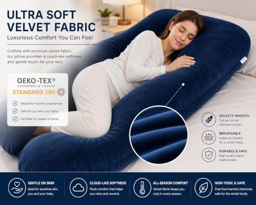 Pregnancy Pillow for Sleeping, U-Shaped Full Body Maternity Pillow, Pregnancy - Image 3