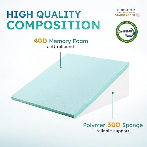Bedluxe Wedge Pillow, 10 inch Bed Wedge Pillow - Image 3