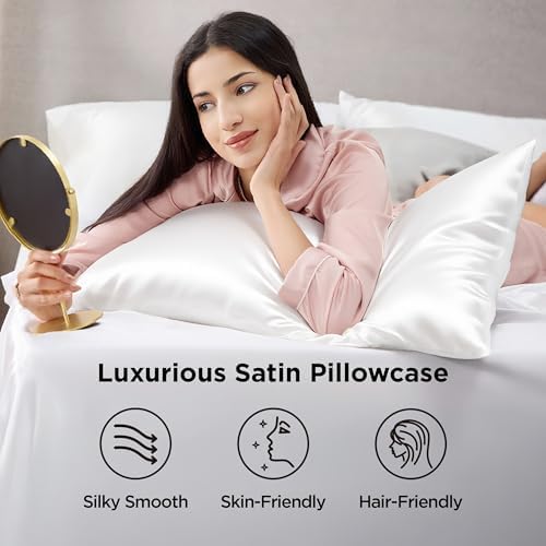 Bedsure Satin Pillowcases Standard Size Set of 4, Silky Pillow Cases - Image 2