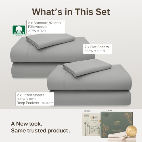 California Design Den 2 Pack Luxury 600 Thread Count XL Twin Sheets Cotton - Image 4
