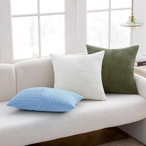 MIULEE Light Blue Decorative Throw Pillow Covers - Image 5