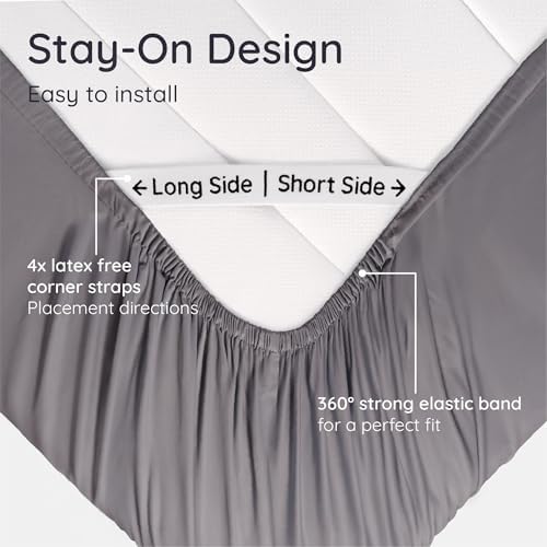 Bambaw 100% Viscose Derived from Bamboo Fitted Sheet Full Size, Cooling Fitted - Image 6