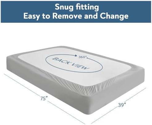 Twin Mattress Pad, Soft Quilted Air Mattress Topper Twin - Image 2