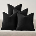 GIGIZAZA Pack of 4 Black Decorative Velvet Pillow Covers 20x20 by GIGIZAZAFocusingonhomedecoration