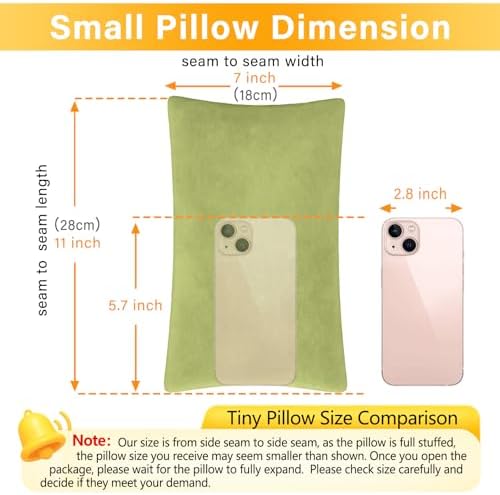 1 MIDDLE ONE 2 Pack Small Pillow, Memory Foam Mini Pillow 11 X 7 Inches - Image 3