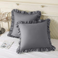 KKJIAF 2 Pack Ruffle Pillow Cases 24x24 Inches by KKJIAF