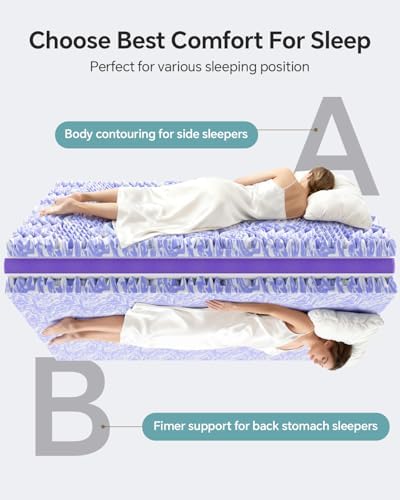 Dorm Room Essentials Dual Layer 4 Inch Memory Foam Mattress Topper Full XL - Image 4