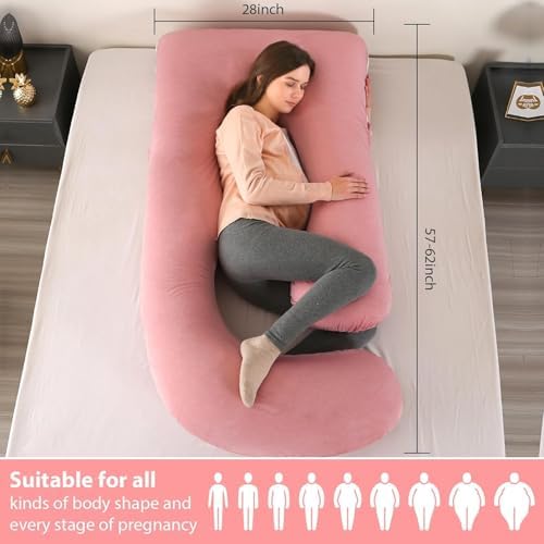 Elover U Shaped Pregnancy Pillow, Full Body Maternity Support - Image 4