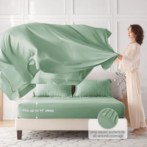 MUXHOMO 7 Pieces Full Comforter Set, Seersucker Bed in a Bag Full Size - Image 3