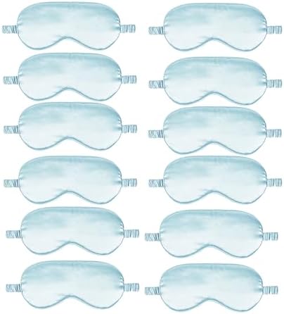 12PACK Silky Sleep Masks Satin Eye Mask Silk Eyes Cover by WJingYiJia
