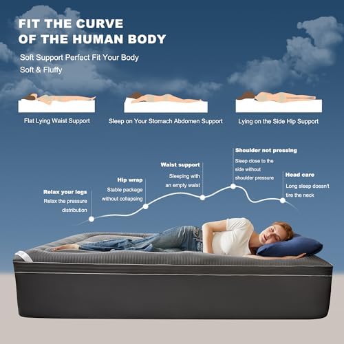 BEDLORE California King Mattress Topper, Thick Pillow Top Soft Mattress Pad - Image 3