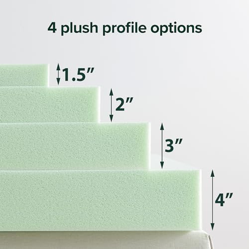 ZINUS 2 Inch Green Tea Memory Foam Mattress Topper, Pressure-Relieving Layer - Image 7