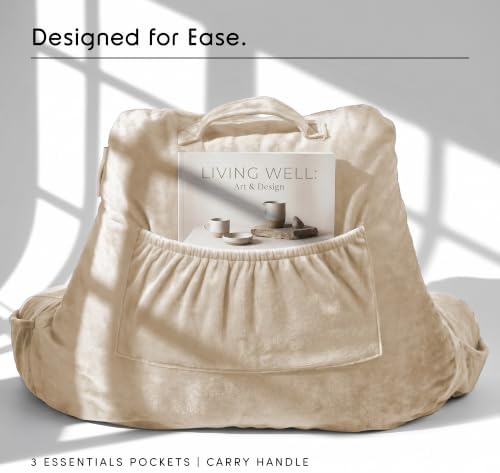 Nestl Reading Pillow for Bed, Back Pillow for Sitting Up in Bed - Image 4