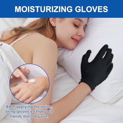 3 Pairs Cotton Gloves for Dry Hands Sleeping, Soft Sleep Gloves for Eczema - Image 6