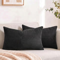 Fancy Homi 2 Packs Black Lumbar Decorative Throw Pillow Covers 14x24 Inch by Fancy+Homi