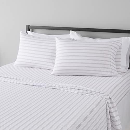Amazon Basics Lightweight Breathable Brushed Microfiber 4-Piece Bed Sheet Set by AmazonBasics