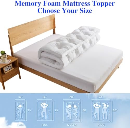 WhatsBedding 2 Inch Memory Foam Mattress Topper Queen Size - Image 5