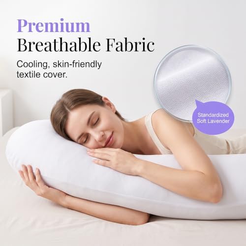 Pea Pod Body Pillow for Side Sleepers, S-Shaped Body Align Cooling Pillow - Image 5