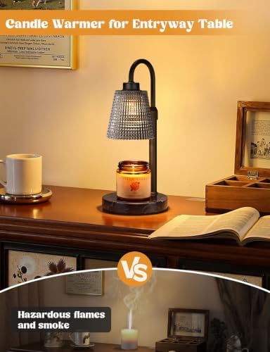 Marble Black Candle Warmer Lamp with Timer Home Decor Gifts for Women - Image 6