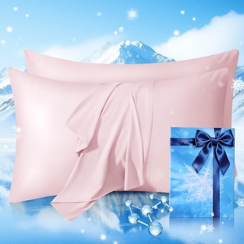 Cooling Pillow Cases 2 Pack Standard Size Cooling Pillowcases by JYETP
