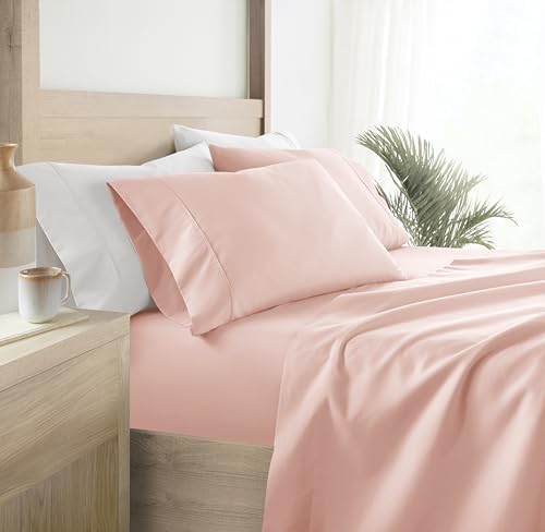 Linen Market 4 Piece California King Bedding Sheet Set (Pink Hearts) - Sleep Better Than Ever with These Ultra-Soft Cooling Bed Sheets for Your California King Size Bed - Deep Pocket Fits 16" Mattress